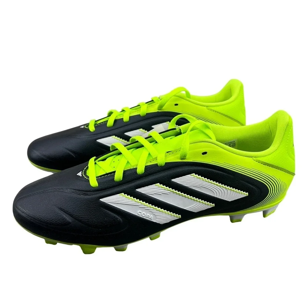 Adidas Copa Pure III Club Soccer FG/MG Cleats Black‎ Solar Yellow IE7495 10.5